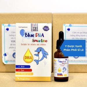 BLUE DHA SMARTINO, 20ml, DHA nhỏ giọt cho trẻ từ 6 tháng tuổi của Tây Ban Nha
