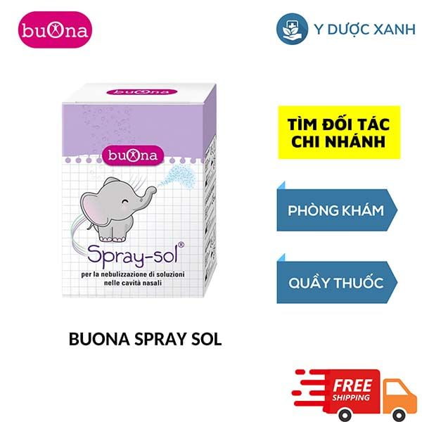 BUONA SPRAY SOL, Bộ dụng cụ xịt rửa mũi cho trẻ sơ sinh và trẻ nhỏ của Ý
