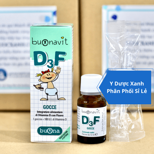BUONAVIT D3F, 12 ml, Nhỏ giọt hỗ trợ xương, tăng chiều cao cho trẻ sơ sinh, trẻ em của Ý