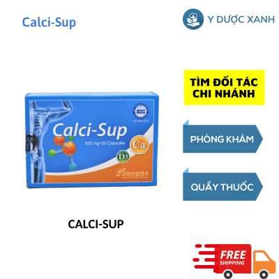 CALCI-SUP, 30 viên, Viên uống bổ  sung Calci cho người trưởng thành của Hàn Quốc