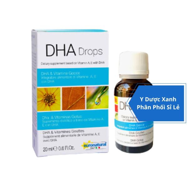 DHA DROPS, 20ml, Nhỏ giọt bổ sung DHA, Vitamin A, cải thiện chức năng mắt, tim mạch, phát triển não bộ