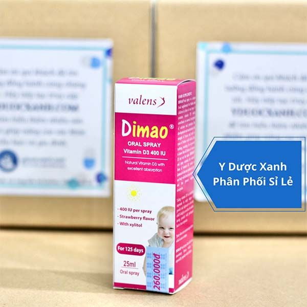 DIMAO ORAL SPRAY, Thuốc xịt bổ sung vitamin D cho trẻ sơ sinh và trẻ nhỏ của Châu Âu
