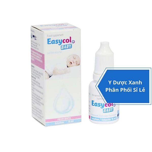 EASYCOL BABY, 15ml, Dung dịch nhỏ giọt bổ sung Enzym Lactase cho bé, trẻ nhỏ của Tây Ban Nha
