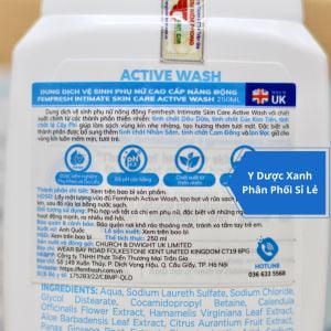 FEMFRESH ACTIVE WASH (MÀU XANH), Dung dịch vệ sinh phụ nữ của Anh Quốc