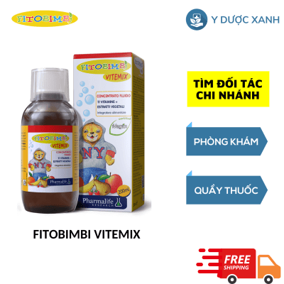 FITOBIMBI VITEMIX, 200ml, Siro bổ sung vitamin tổng hợp cho bé, trẻ em từ 2 tuổi của Ý