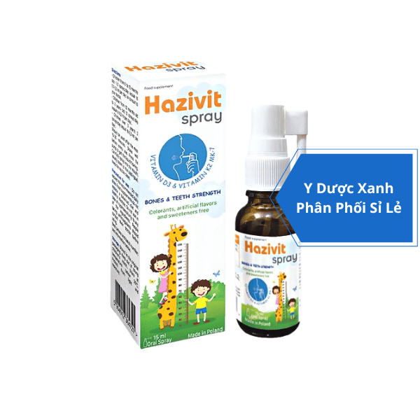HAZIVIT SPRAY, 15ml, Xịt bổ sung vitamin, hỗ trợ phát triển chiều cao và trí não cho bé của Ba Lan