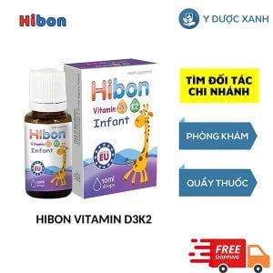 HIBON VITAMIN D3K2, 10ml, Siro bổ sung vitamin D3K2 cho nhỏ từ 6 tháng tuổi của Châu Âu