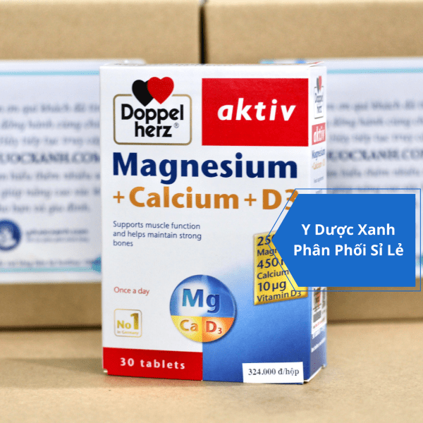 MAGNESIUM+CALCIUM+D3, 30 viên, Viên uống bổ sung Calcium D3 cho người lớn của Đức
