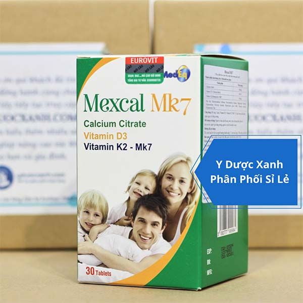 MEXCAL MK7, 30-60 viên, Viên uống hỗ trợ xương răng chắc khỏe cho trẻ em, người lớn của Anh