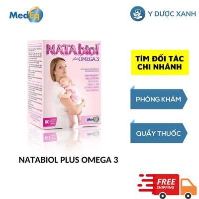 NATABIOL PLUS OMEGA 3, 30 viên, Viên uống vitamin tổng hợp, hỗ trợ phát triển thai nhi cho bà bầu của Anh