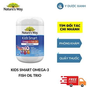 NATURE'S WAY KIDS SMART OMEGA-3 FISH OIL TRIO, 60 viên, Viên uống chiết xuất từ dầu cá thiên nhiên 100%, bổ sung Omega 3, DHA và EPA cho bé của Úc
