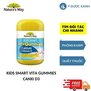 NATURE'S WAY KIDS SMART VITA GUMMIES CANXI D3, 60 viên, Kẹo bổ sung Canxi và Vitamin D3 cho bé của Úc