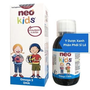 NEO KIDS OMEGA 3 DHA, 150 ml, Siro dầu cá bổ não, tăng cường thị lực cho bé từ 3 tháng tuổi của Tây Ban Nha