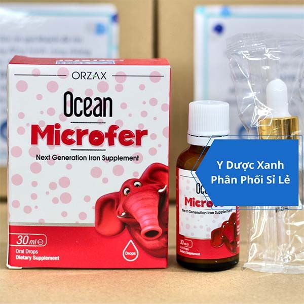 OCEAN MICROFER, 30ml, Nhỏ giọt bổ sung sắt cho trẻ sơ sinh từ 1 tháng tuổi của Châu Âu