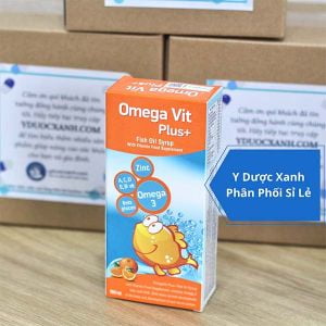 OMEGA VIT PLUS, 100ml, Siro bổ sung Omega 3 và khoáng chất cho bé, trẻ em từ 6 tháng tuổi của Châu Âu