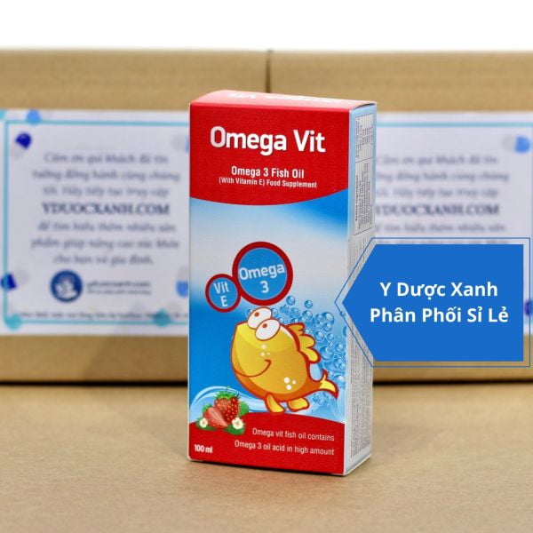 OMEGA VIT ĐỎ, 100ml, Siro dầu cá bổ sung Omega 3 cho bé, trẻ em sơ sinh của Thổ Nhĩ Kỳ
