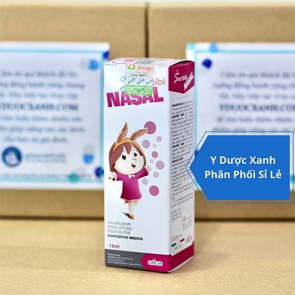 SMARTBIBI NASAL, 15ml, Dung dịch xịt mũi, làm loãng chất nhầy, sạch mũi cho trẻ từ 2 tuổi của Ý