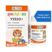 SPECIAL KID VISIO+, 30-60 viên, Viên nhai hỗ trợ giảm mỏi mắt, tăng thị lực cho bé, trẻ em từ 3 tuổi của Pháp