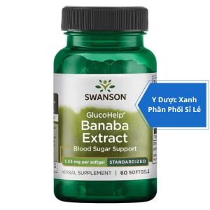 [Global] SWANSON BANABA EXTRACT, 60 viên, Viên uống hỗ trợ tiểu đường, chuyển hóa glucose cho người lớn của Mỹ