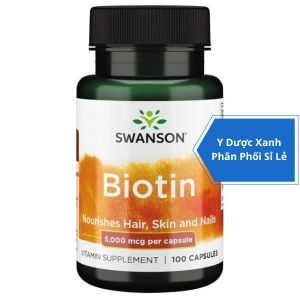 [Global] SWANSON BIOTIN, 60-100 viên, Viên uống nuôi dưỡng tóc, móng và da cho người lớn của Mỹ