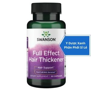[Global] SWANSON FULL EFFECT HAIR THICKENER, 60 viên, Viên uống hỗ trợ nuôi dưỡng mái tóc chắc khỏe cho người lớn của Mỹ 