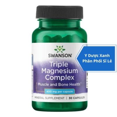 [Global] SWANSON TRIPLE MAGNESIUM COMPLEX, 30 viên, Viên uống hỗ trợ sức khỏe cơ xương cho người lớn của Mỹ