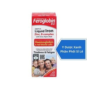 VITABIOTICS FEROGLOBIN B12 LIQUID IRON, 200ml, Siro bổ máu cho trẻ em, người lớn của Anh