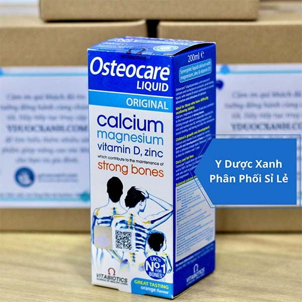 VITABIOTICS OSTEOCARE LIQUID ORIGINAL, 200ml, Siro bổ sung calcium giúp xương chắc khỏe của Anh