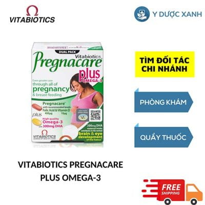 VITABIOTICS PREGNACARE PLUS OMEGA-3, 56 viên, Viên uống vitamin tổng hợp và Omega 3 cho bà bầu của Anh