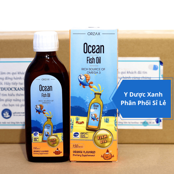 OCEAN FISH OIL, 150ml, Siro dầu cá hỗ trợ tăng khả năng chống oxy hóa, tốt cho não bộ và mắt cho trẻ sơ sinh của Thổ Nhĩ Kì