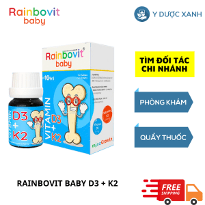 RAINBOVIT D3K2, 10ml, Bổ sung Vitamin D3 K2 cho bé