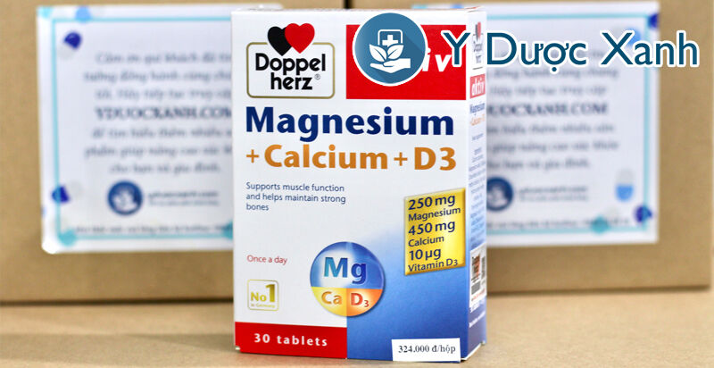 thuốc doppelherz magnesium+calcium+d3 của đức